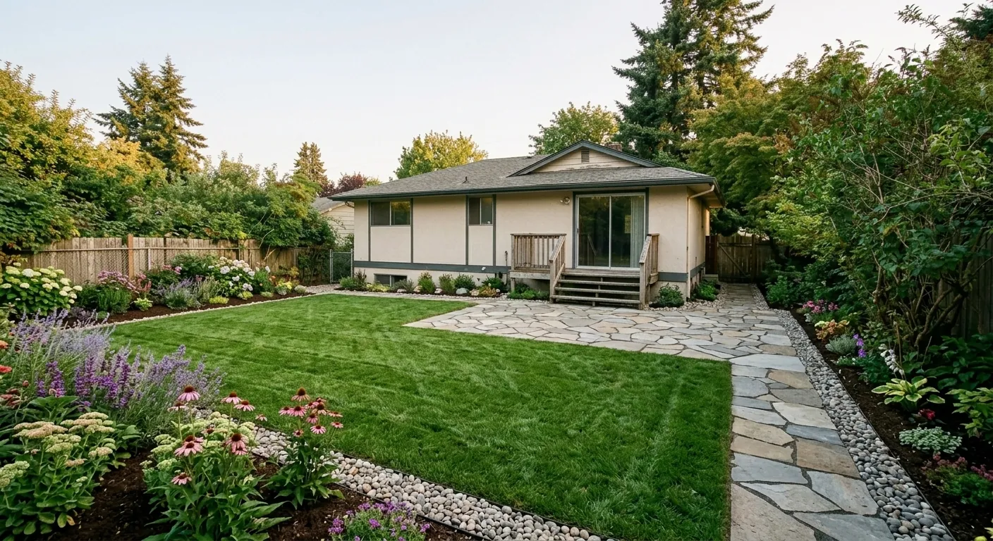 Completed backyard renovation